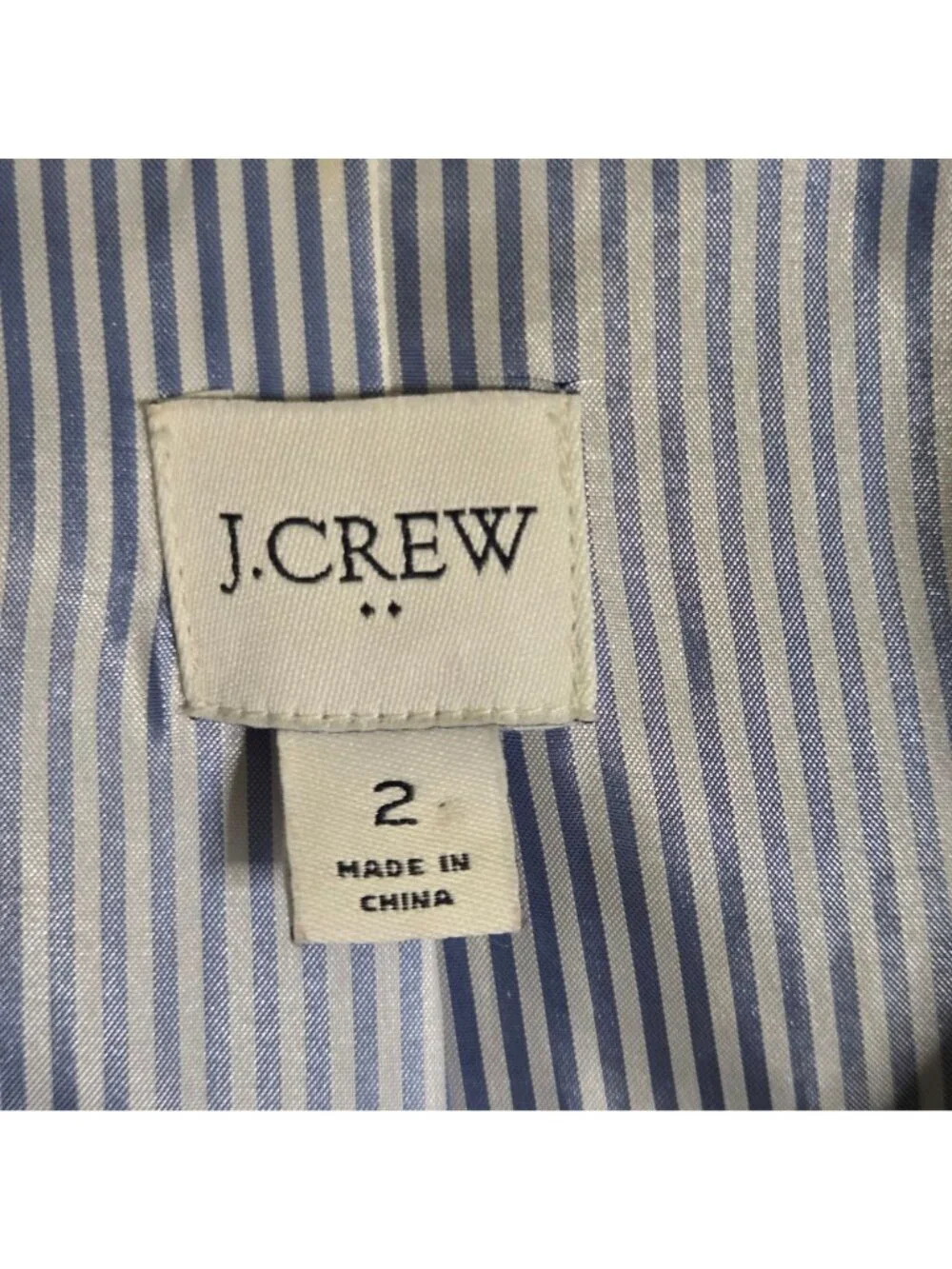J.crew Schoolboy Blue Herringbone Blazer Gold Button Pockets Size 2